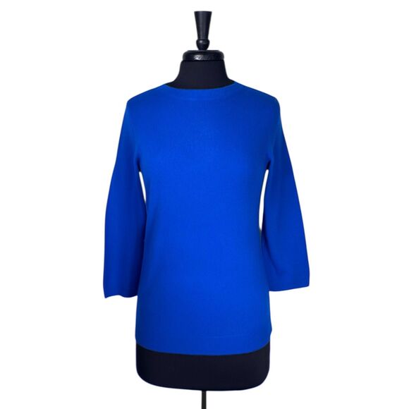Talbots Sweaters - Talbots Women’s Sweater Medium 100% Cashmere Royal Blue 3/4 Sleeve Soft Knit